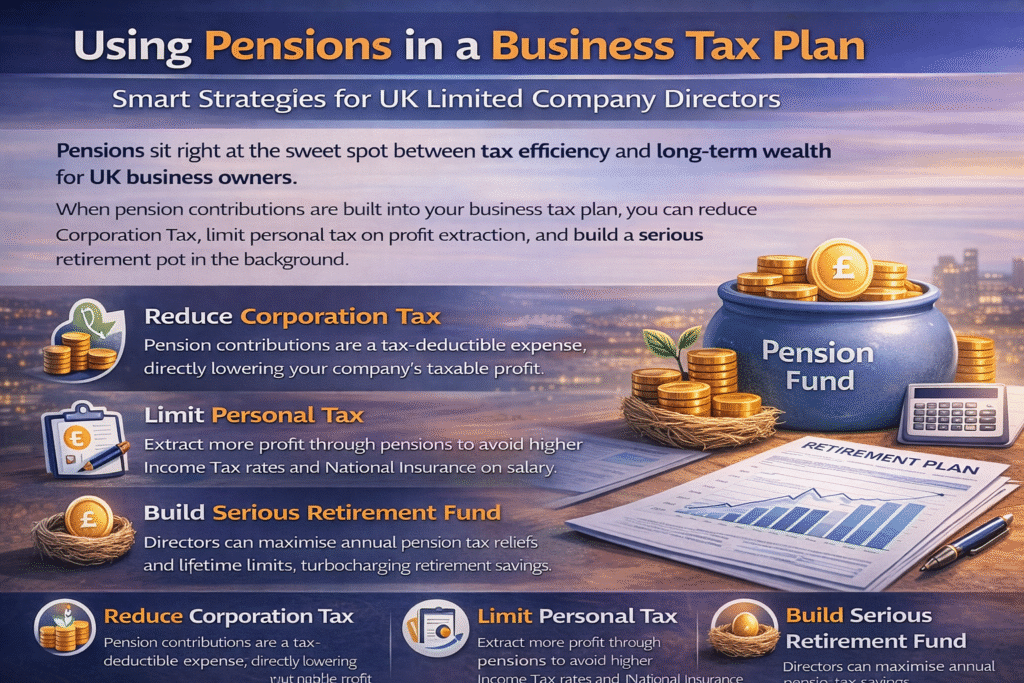 Pension in business tax plan