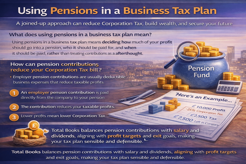 Using pension in corporation tax