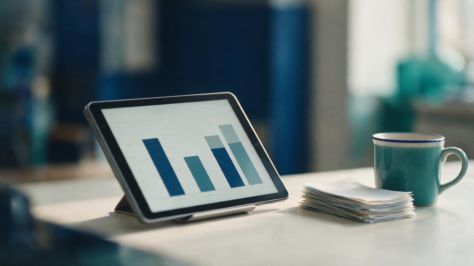 Cumulative quarterly update totals for a sole trader shown on a tablet