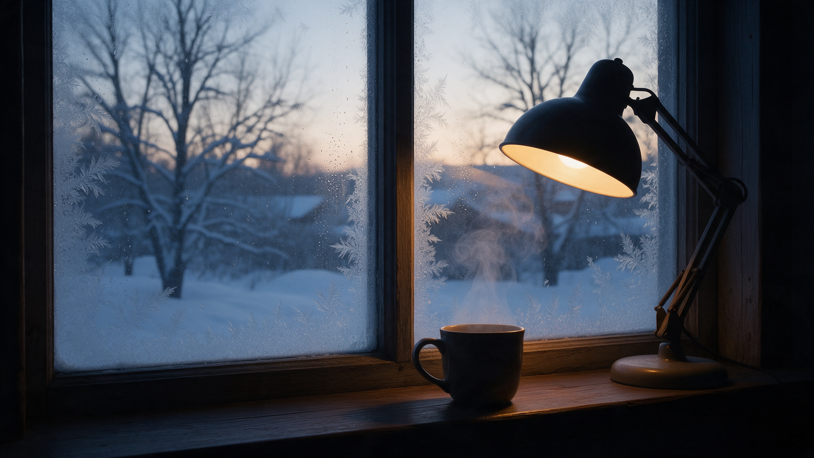 Frosted window at dawn in winter, the season the 31 January Self Assessment deadline falls in